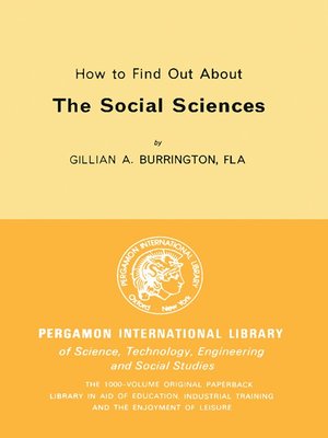 cover image of How to Find Out About the Social Sciences